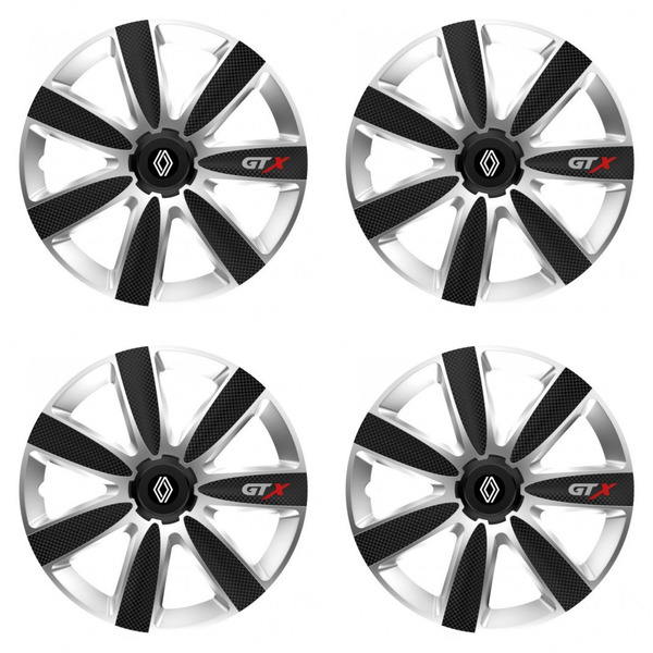 poklice pro Renault (nové logo)  14 GTX CARBON silver/black