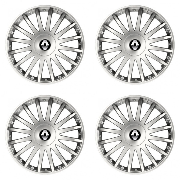poklice pro Renault (staršie logo)  15 CRYSTAL silver