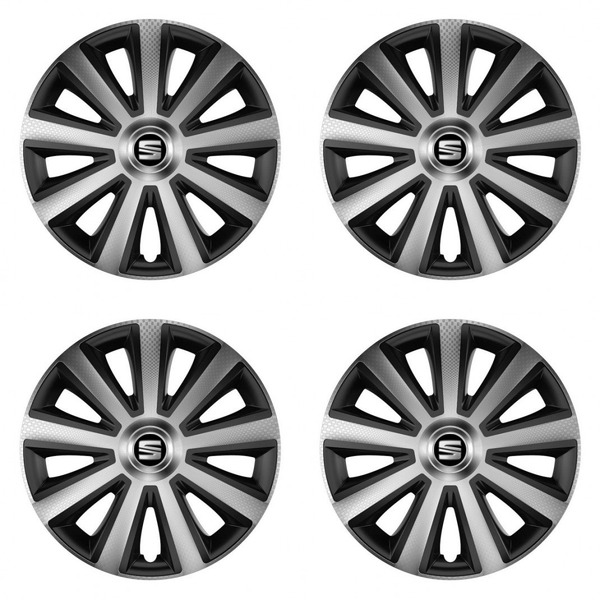 poklice pro Seat 14 Aviator carbon silver&black