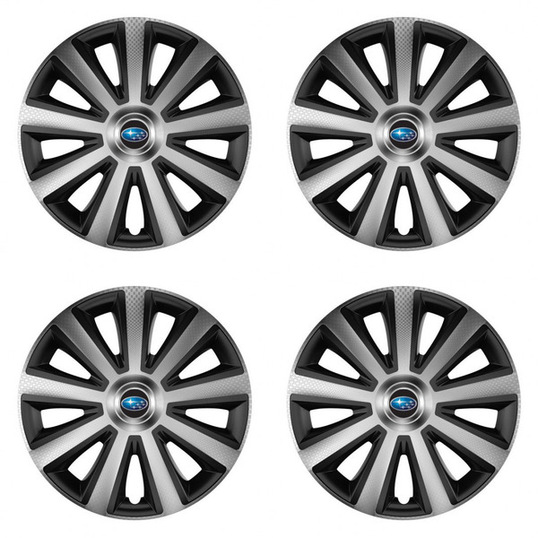 poklice pro Subaru  14 Aviator carbon silver&black