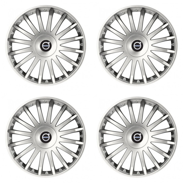 poklice pro Volvo (černé)  15 CRYSTAL silver