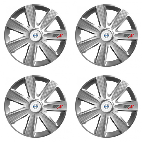 poklice pro Volvo (bílé)  14 GTX CARBON silver