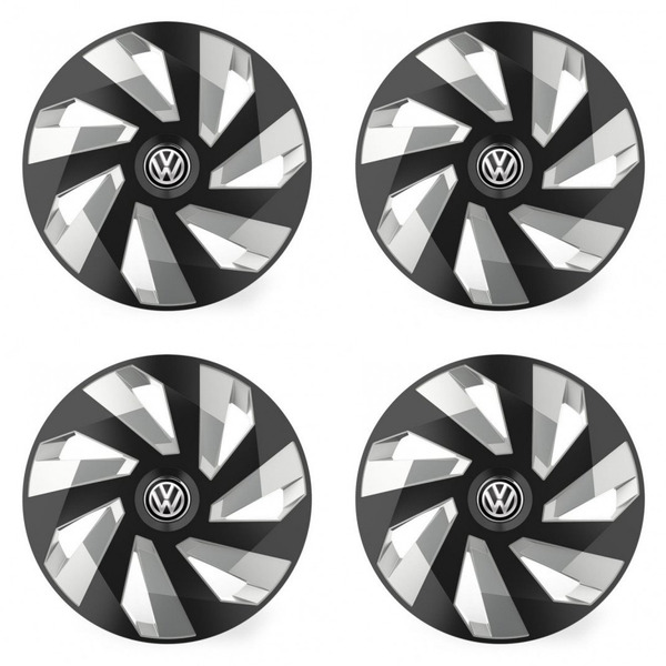 poklice pro VW (černé) 15 Vector RC black and silver