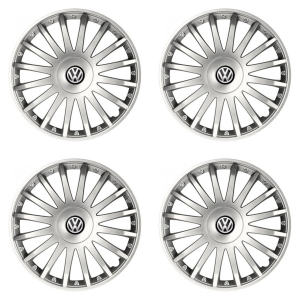 poklice pro VW (černé)  15 CRYSTAL silver