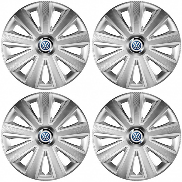 poklice pro VW (modré) 15 Aviator carbon silver