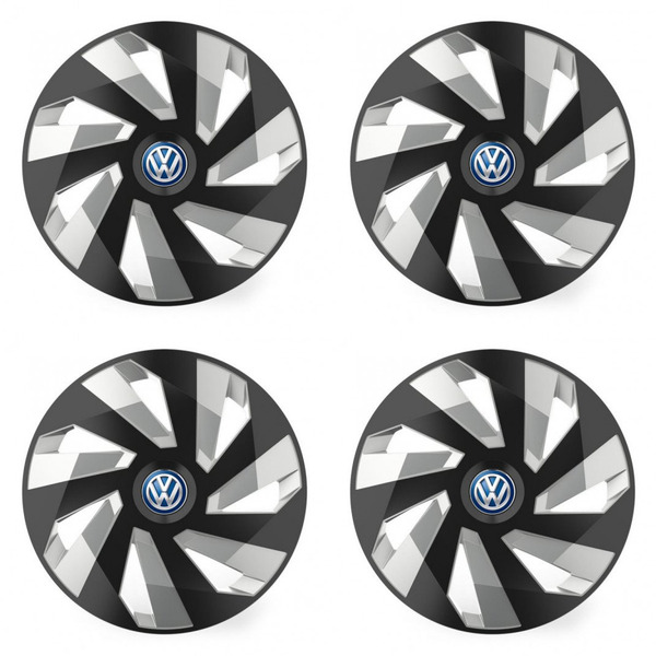 poklice pro VW (modré) 15 Vector RC black and silver