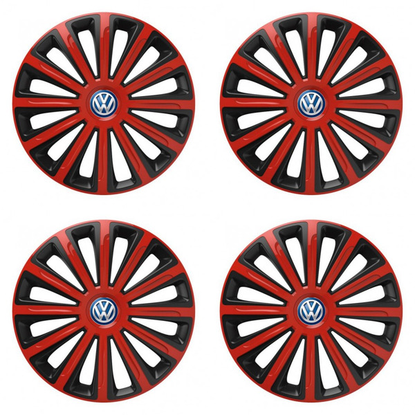 poklice pro VW (modré) 15 TREND red and black